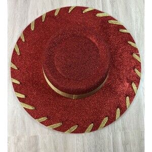 Disney Store Toy Story Jesse Hat Red Gold Glitter One Size Halloween Costume NWT